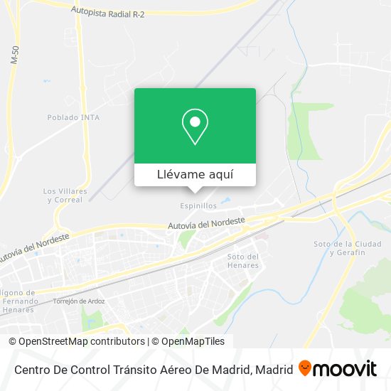 Mapa Centro De Control Tránsito Aéreo De Madrid