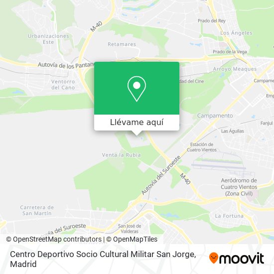 Mapa Centro Deportivo Socio Cultural Militar San Jorge