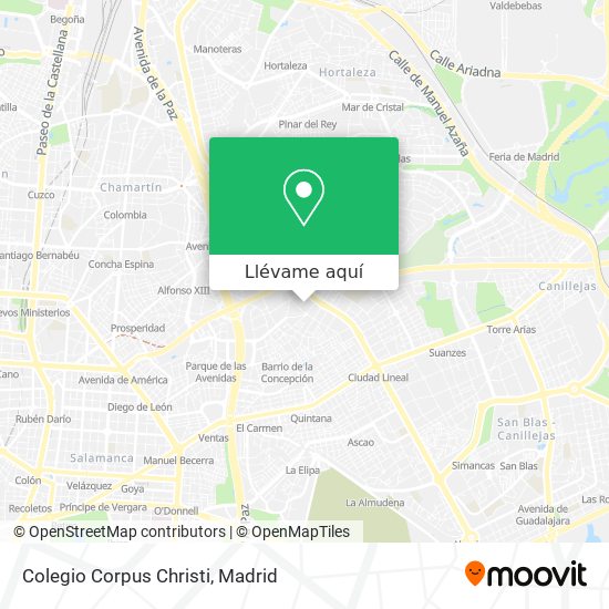 Mapa Colegio Corpus Christi