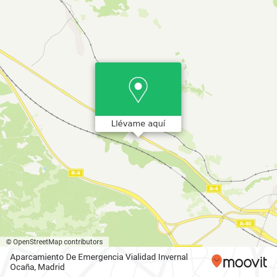 Mapa Aparcamiento De Emergencia Vialidad Invernal Ocaña