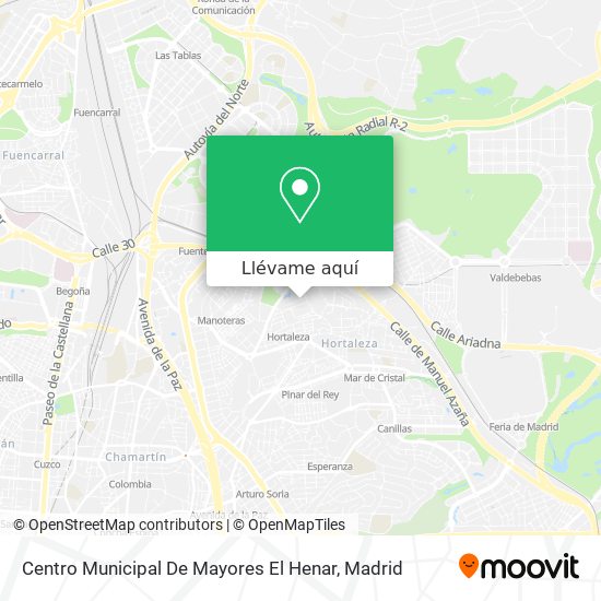 Mapa Centro Municipal De Mayores El Henar