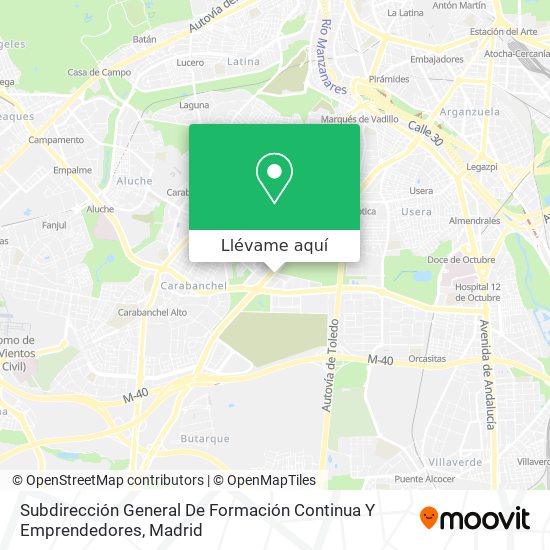 Mapa Subdirección General De Formación Continua Y Emprendedores
