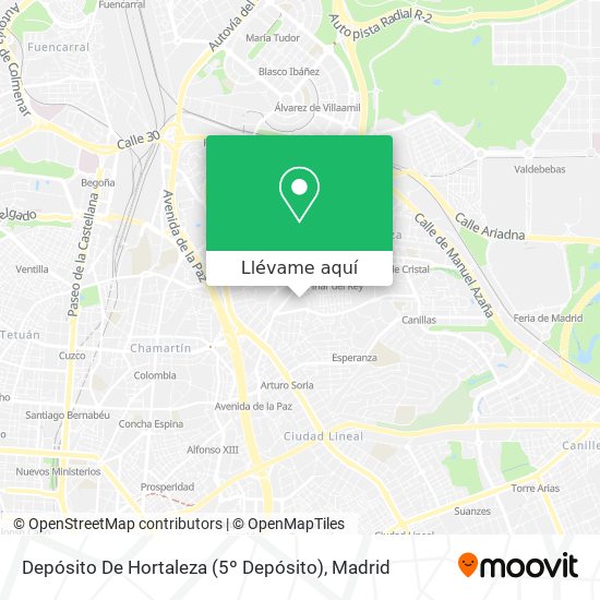 Mapa Depósito De Hortaleza (5º Depósito)