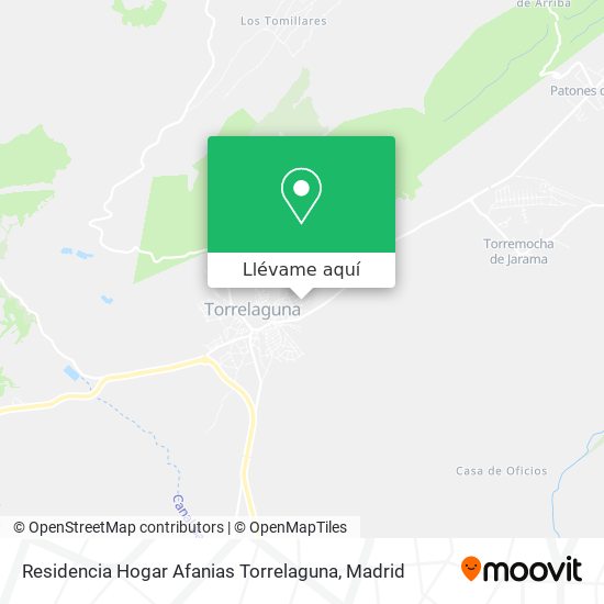Mapa Residencia Hogar Afanias Torrelaguna
