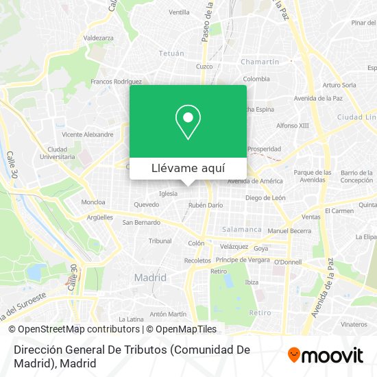 Mapa Dirección General De Tributos (Comunidad De Madrid)