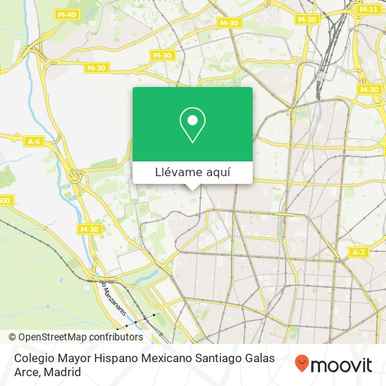 Mapa Colegio Mayor Hispano Mexicano Santiago Galas Arce