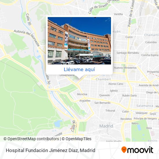 Mapa Hospital Fundación Jiménez Díaz