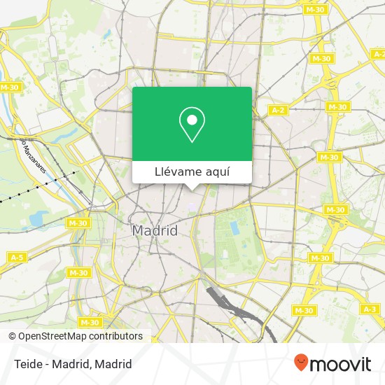 Mapa Teide - Madrid