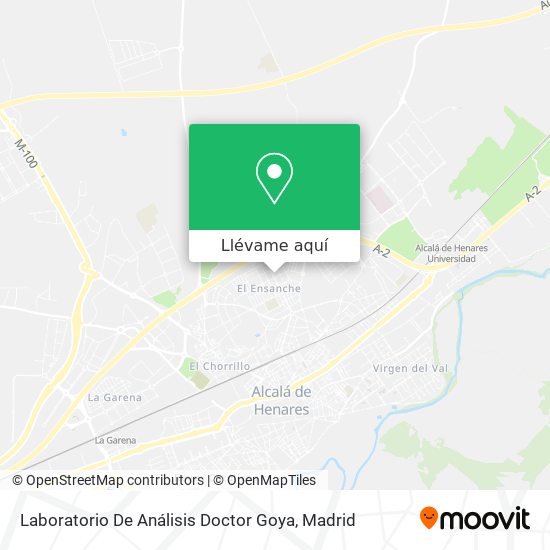 Mapa Laboratorio De Análisis Doctor Goya