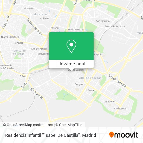 Mapa Residencia Infantil ""Isabel De Castilla""