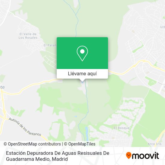 Mapa Estación Depuradora De Aguas Resisuales De Guadarrama Medio