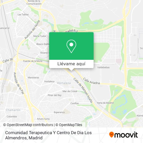 Mapa Comunidad Terapeutica Y Centro De Dia Los Almendros