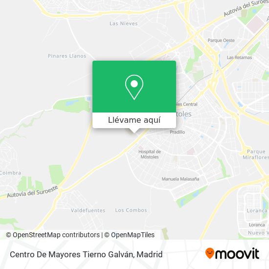 Mapa Centro De Mayores Tierno Galván