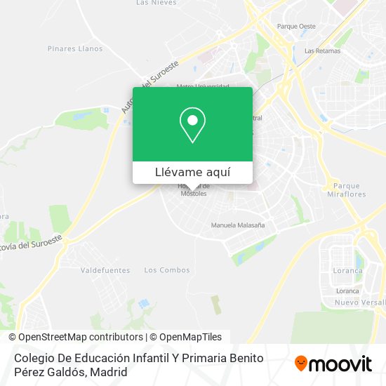 Mapa Colegio De Educación Infantil Y Primaria Benito Pérez Galdós