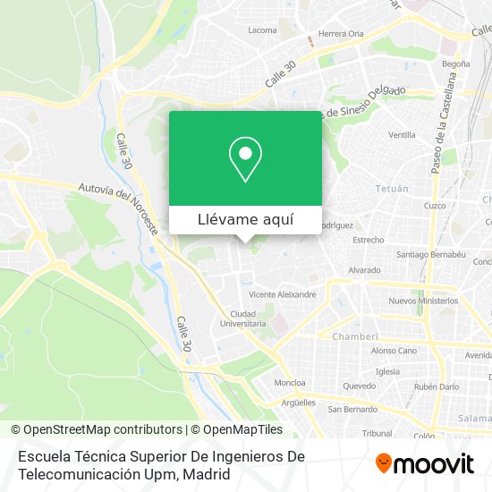 Mapa Escuela Técnica Superior De Ingenieros De Telecomunicación Upm