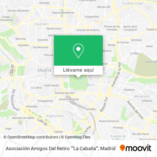 Mapa Asociación Amigos Del Retiro ""La Cabaña""