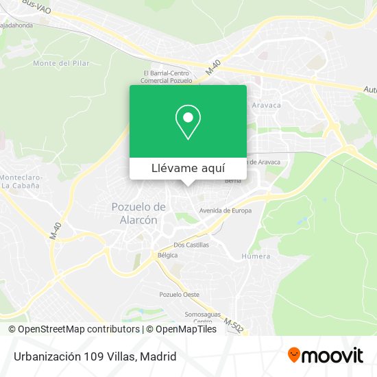 Mapa Urbanización 109 Villas