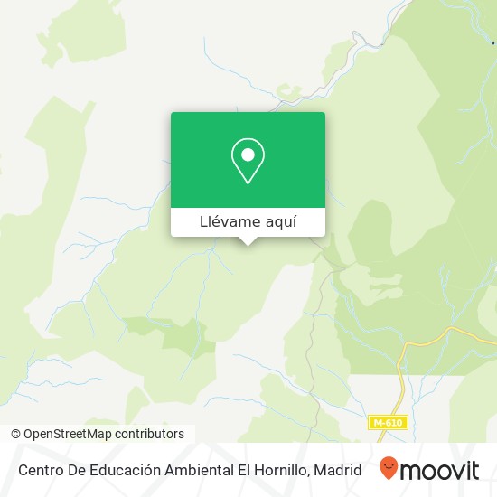 Mapa Centro De Educación Ambiental El Hornillo