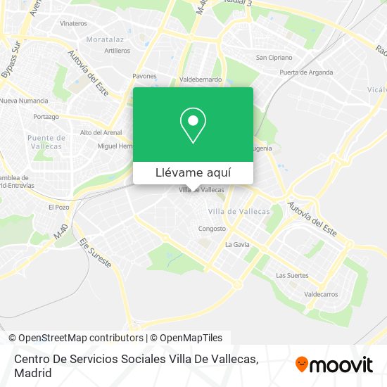 Mapa Centro De Servicios Sociales Villa De Vallecas