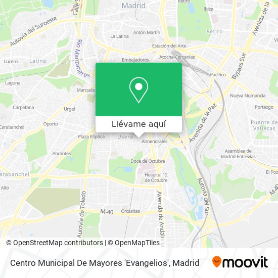 Mapa Centro Municipal De Mayores 'Evangelios'