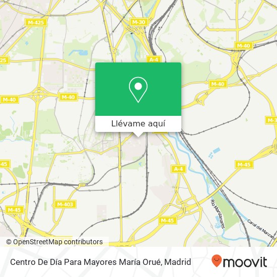 Mapa Centro De Día Para Mayores María Orué