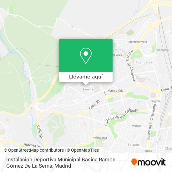 Mapa Instalación Deportiva Municipal Básica Ramón Gómez De La Serna