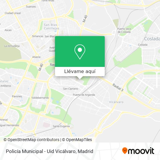 Mapa Policía Municipal - Uid Vicálvaro