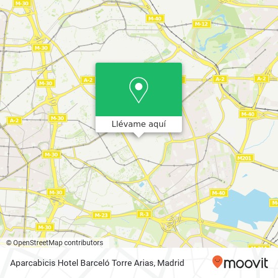 Mapa Aparcabicis Hotel Barceló Torre Arias