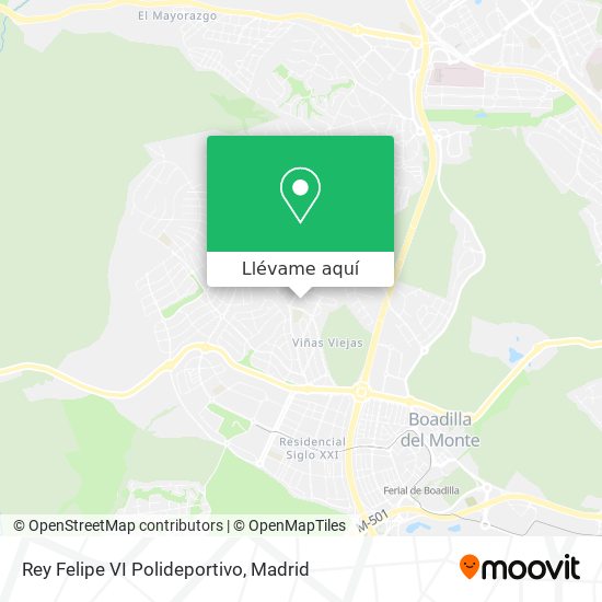 Mapa Rey Felipe VI Polideportivo