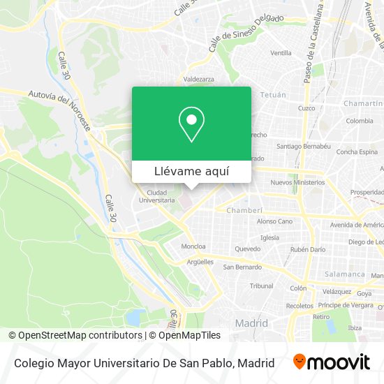 Mapa Colegio Mayor Universitario De San Pablo
