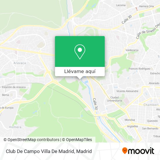 Mapa Club De Campo Villa De Madrid