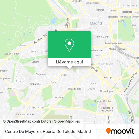 Mapa Centro De Mayores Puerta De Toledo