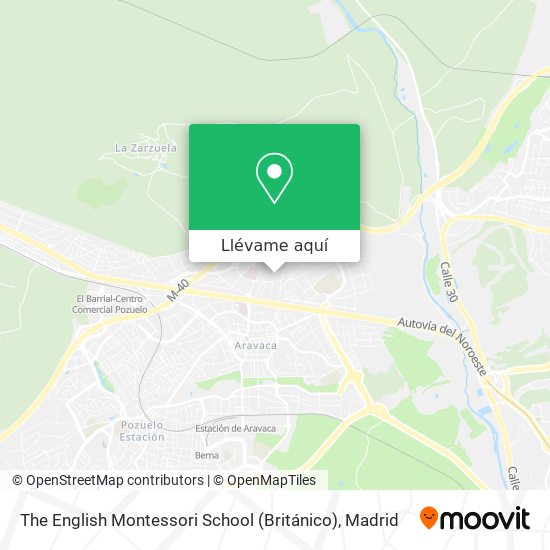 Mapa The English Montessori School (Británico)