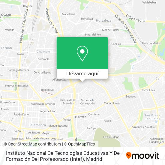 Mapa Instituto Nacional De Tecnologías Educativas Y De Formación Del Profesorado (Intef)