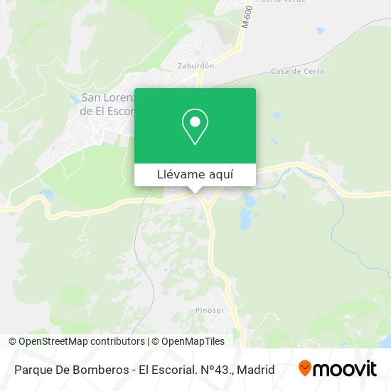 Mapa Parque De Bomberos - El Escorial. Nº43.