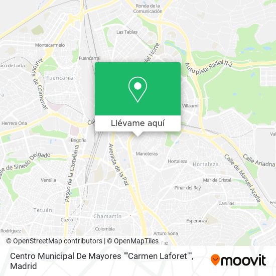 Mapa Centro Municipal De Mayores ""Carmen Laforet""
