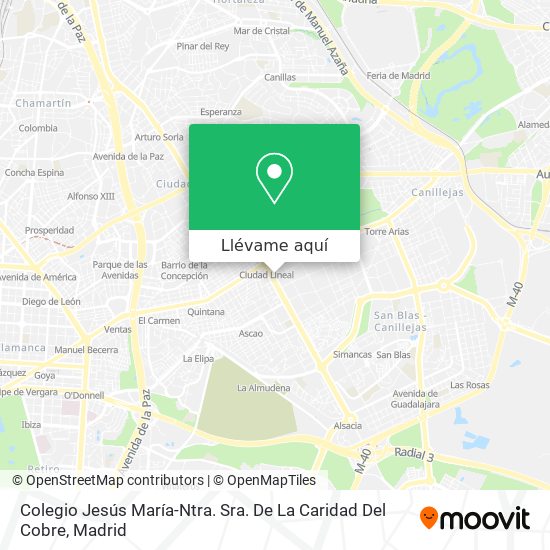 Mapa Colegio Jesús María-Ntra. Sra. De La Caridad Del Cobre