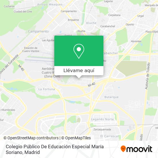 Mapa Colegio Público De Educación Especial María Soriano
