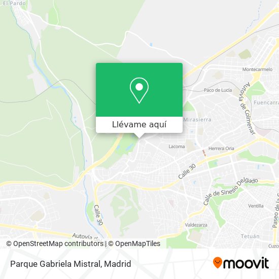 Mapa Parque Gabriela Mistral