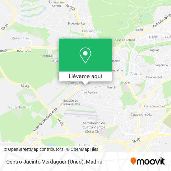Mapa Centro Jacinto Verdaguer (Uned)