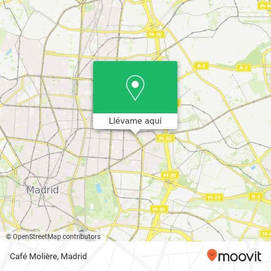 Mapa Café Molière