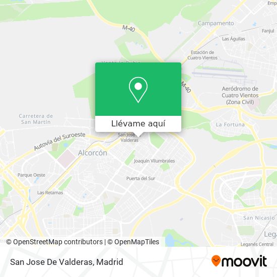 Mapa San Jose De Valderas