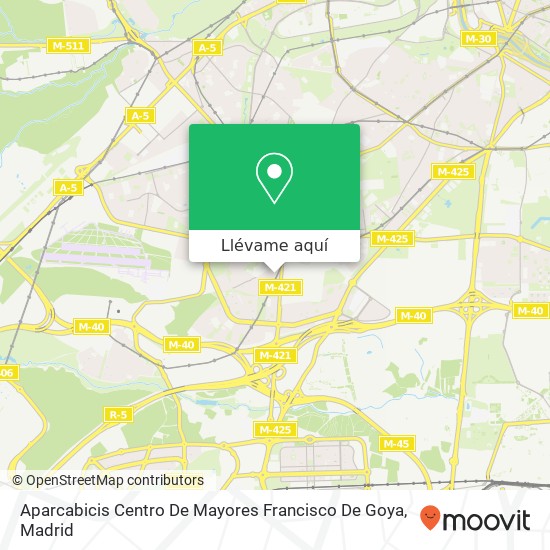 Mapa Aparcabicis Centro De Mayores Francisco De Goya