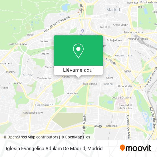 Mapa Iglesia Evangélica Adulam De Madrid