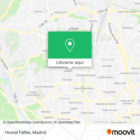 Mapa Hostal Falfes