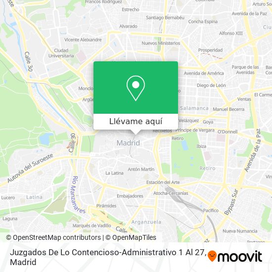 Mapa Juzgados De Lo Contencioso-Administrativo 1 Al 27