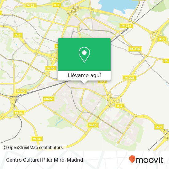 Mapa Centro Cultural Pilar Miró