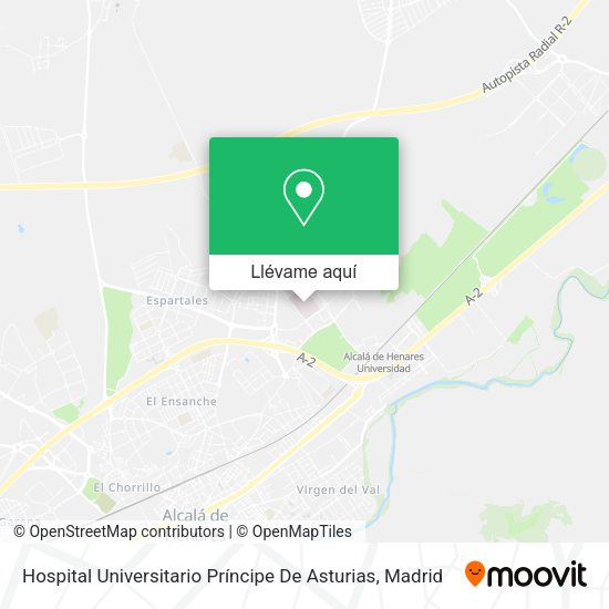 Mapa Hospital Universitario Príncipe De Asturias