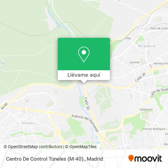 Mapa Centro De Control Túneles (M-40).