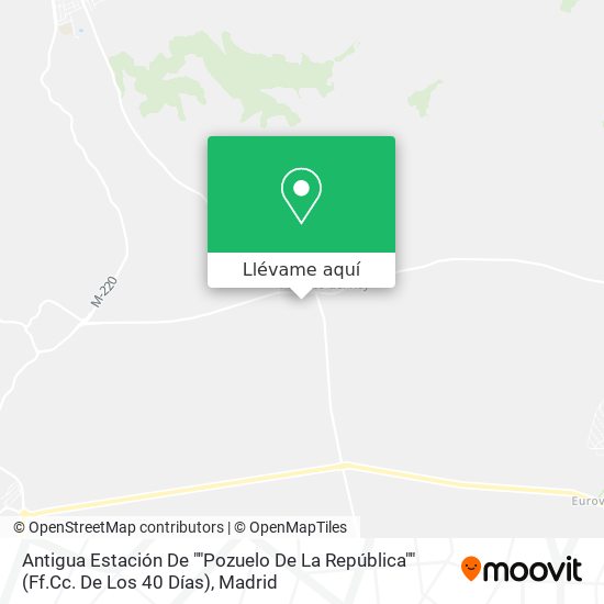 Mapa Antigua Estación De ""Pozuelo De La República"" (Ff.Cc. De Los 40 Días)